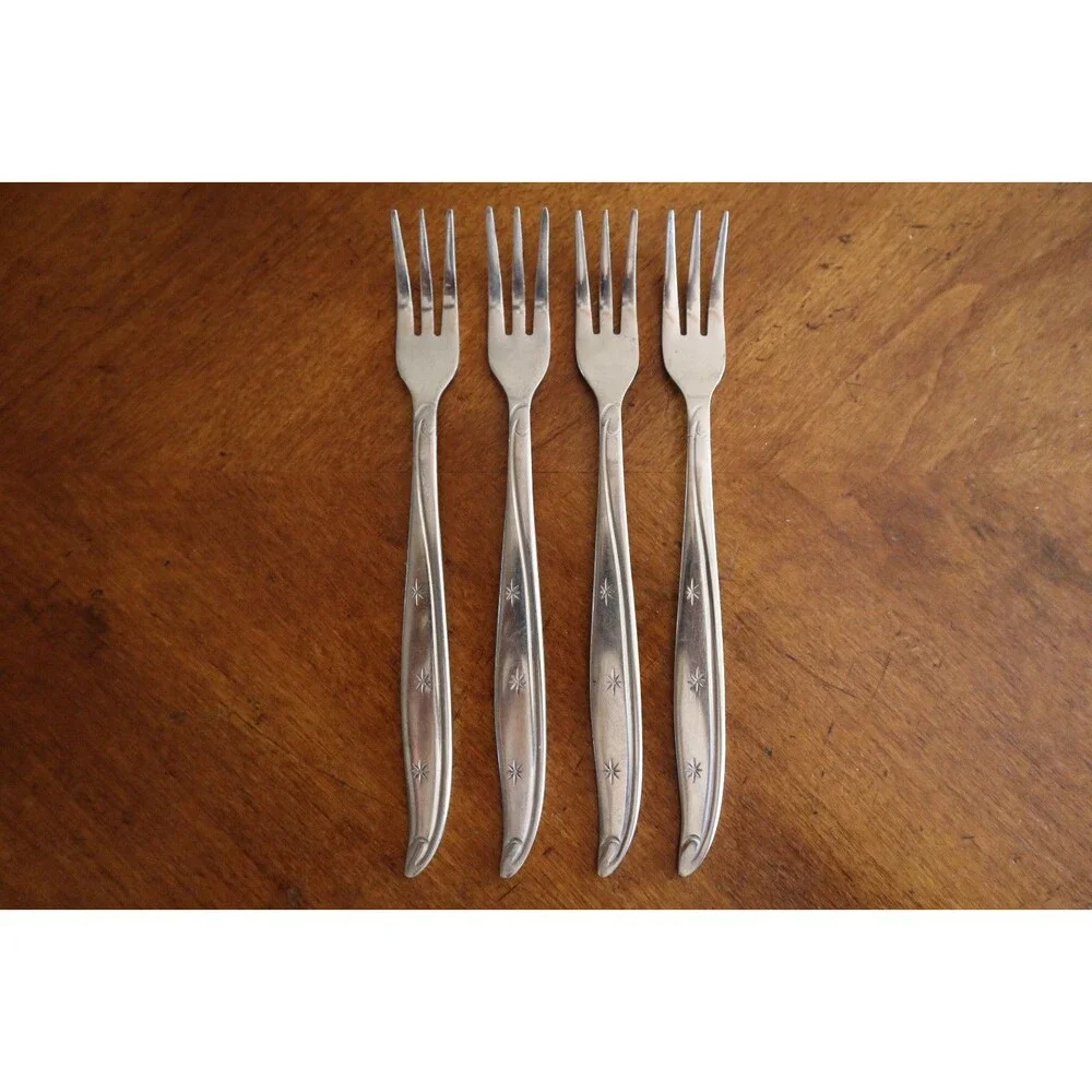 Impassa Atomic Starburst 4x Cocktail Fork 6.25
